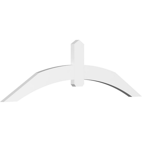 84"W x 24 1/2"H x 2"D x 6"F, 7/12 Pitch, Archdale Architectural Grade PVC Gable Bracket