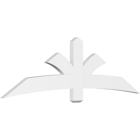 84"W x 24 1/2"H x 2"D x 6"F, 7/12 Pitch, Davenport Architectural Grade PVC Gable Bracket