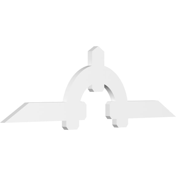 84"W x 24 1/2"H x 2"D x 6"F, 7/12 Pitch, Ericson Architectural Grade PVC Gable Bracket