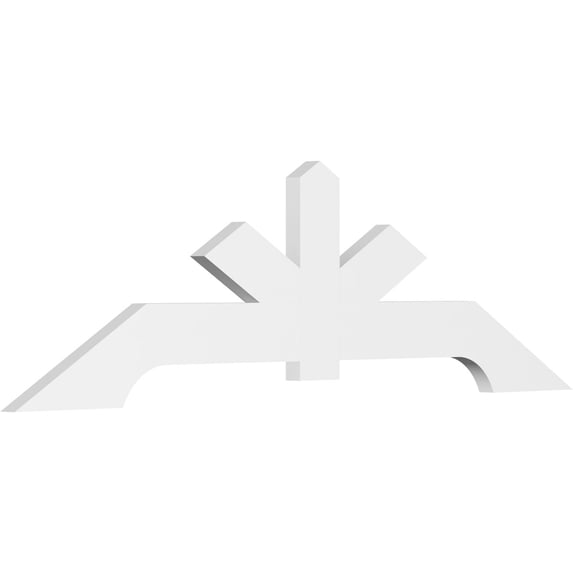84"W x 24 1/2"H x 2"D x 6"F, 7/12 Pitch, Vanguard Architectural Grade PVC Gable Bracket