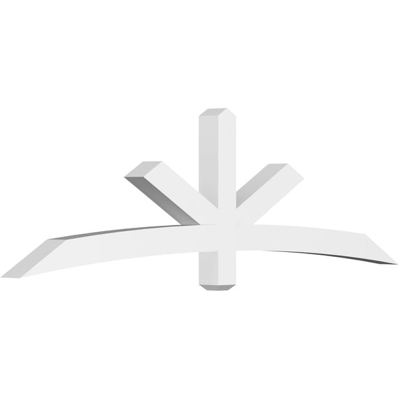 84"W x 24 1/2"H x 4"D x 4"F, 7/12 Pitch, Alberta Architectural Grade PVC Gable Bracket