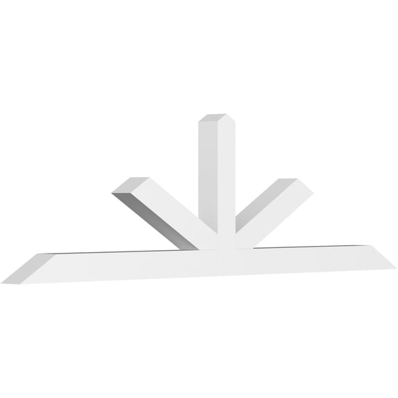 84"W x 24 1/2"H x 4"D x 4"F, 7/12 Pitch, Saratoga Architectural Grade PVC Gable Bracket