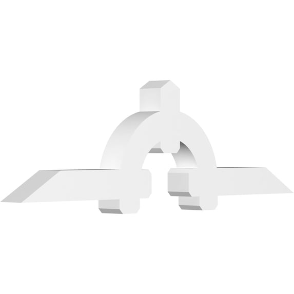 84"W x 24 1/2"H x 6"D x 6"F, 7/12 Pitch, Ericson Architectural Grade PVC Gable Bracket