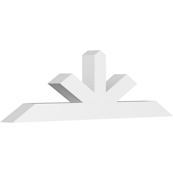 84"W x 24 1/2"H x 6"D x 6"F, 7/12 Pitch, Saratoga Architectural Grade PVC Gable Bracket