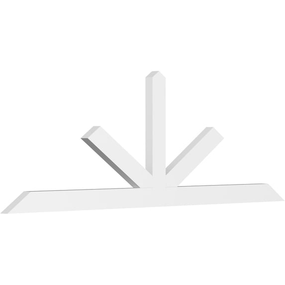 84"W x 28"H x 2"D x 4"F, 8/12 Pitch, Saratoga Architectural Grade PVC Gable Bracket
