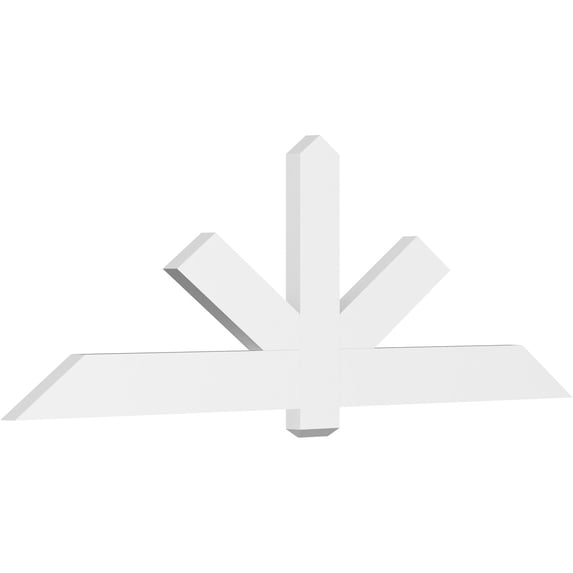 84"W x 28"H x 2"D x 6"F, 8/12 Pitch, Kennewick Architectural Grade PVC Gable Bracket