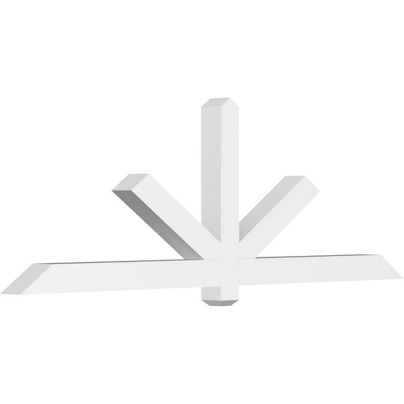 84"W x 28"H x 4"D x 4"F, 8/12 Pitch, Kennewick Architectural Grade PVC Gable Bracket