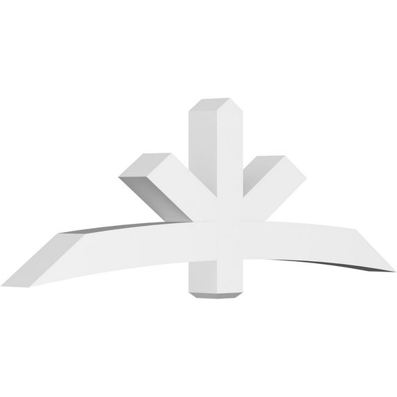 84"W x 28"H x 6"D x 6"F, 8/12 Pitch, Alberta Architectural Grade PVC Gable Bracket