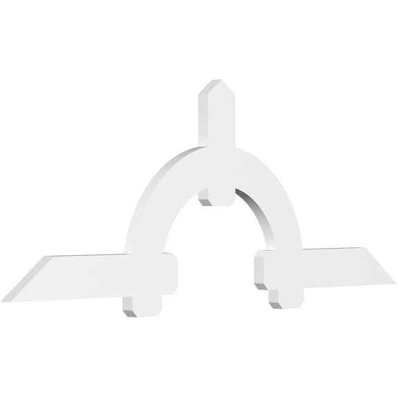 84"W x 31 1/2"H x 2"D x 6"F, 9/12 Pitch, Ericson Architectural Grade PVC Gable Bracket