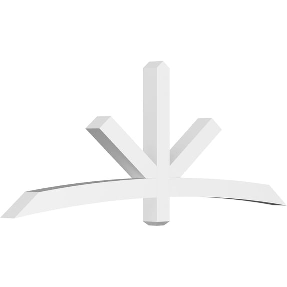 84"W x 31 1/2"H x 4"D x 4"F, 9/12 Pitch, Alberta Architectural Grade PVC Gable Bracket