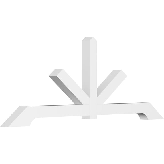 84"W x 31 1/2"H x 4"D x 4"F, 9/12 Pitch, Vanguard Architectural Grade PVC Gable Bracket