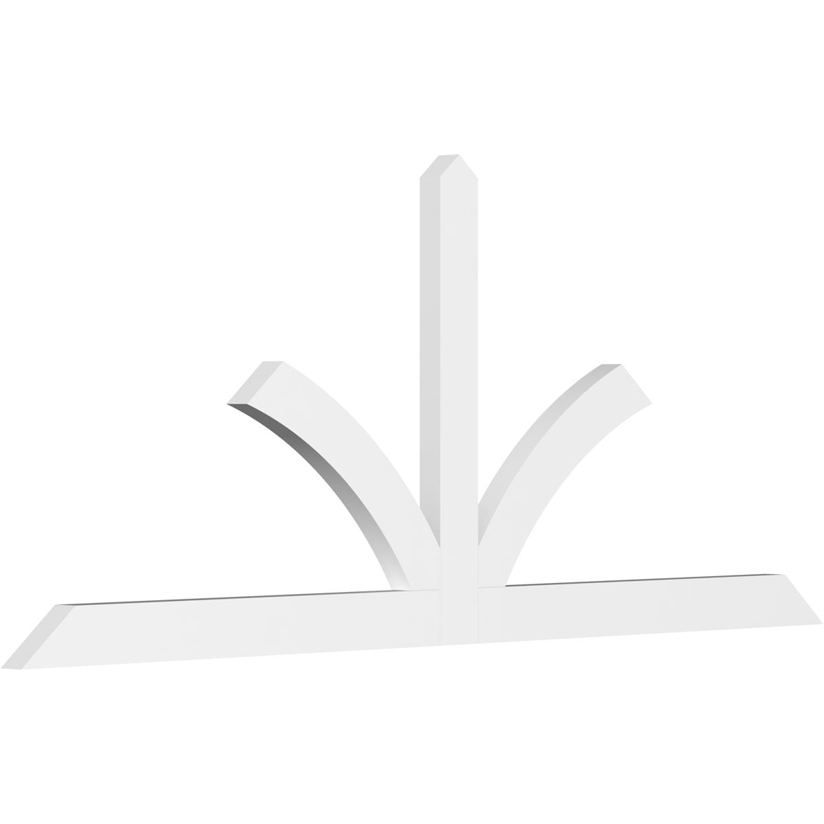 84"W x 35"H x 2"D x 4"F, 10/12 Pitch, Richland Architectural Grade PVC Gable Bracket