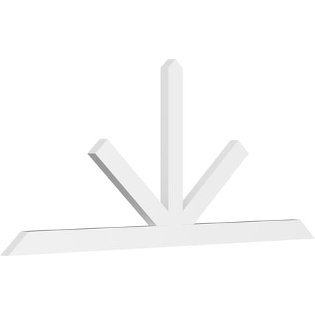 84"W x 35"H x 2"D x 4"F, 10/12 Pitch, Saratoga Architectural Grade PVC Gable Bracket