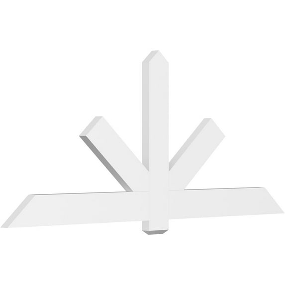 84"W x 35"H x 2"D x 6"F, 10/12 Pitch, Kennewick Architectural Grade PVC Gable Bracket