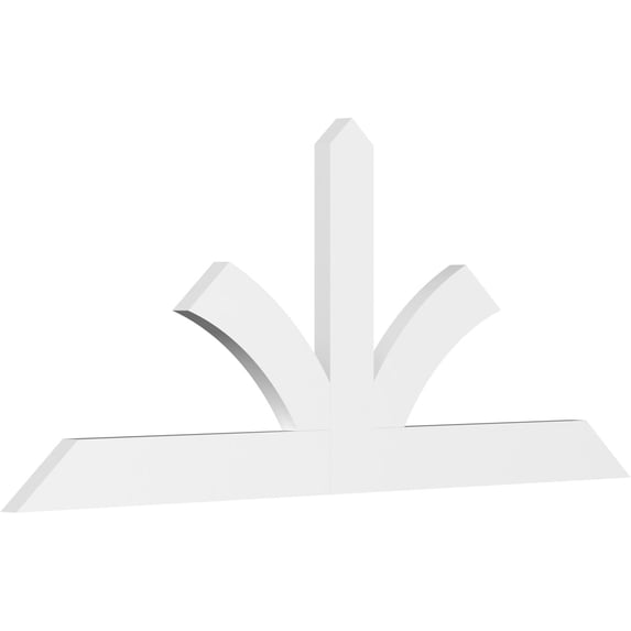 84"W x 35"H x 2"D x 6"F, 10/12 Pitch, Richland Architectural Grade PVC Gable Bracket