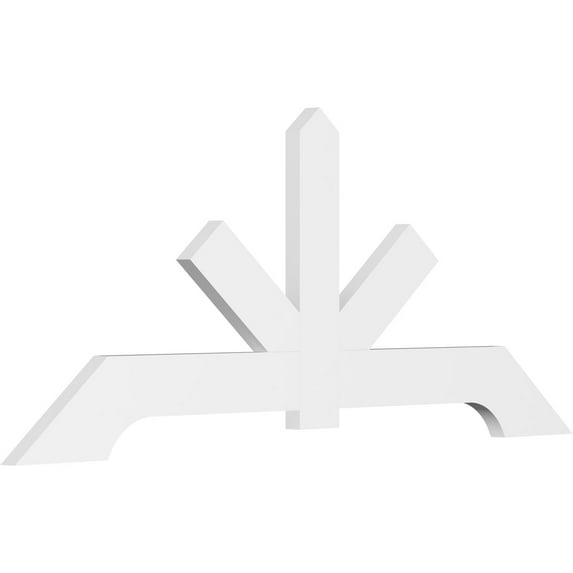 84"W x 35"H x 2"D x 6"F, 10/12 Pitch, Vanguard Architectural Grade PVC Gable Bracket