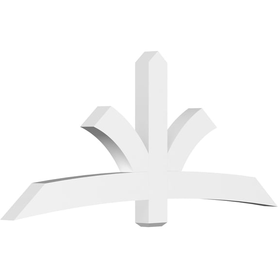 84"W x 35"H x 4"D x 6"F, 10/12 Pitch, Davenport Architectural Grade PVC Gable Bracket