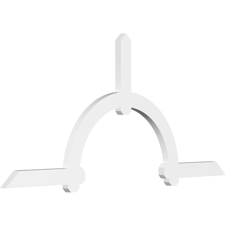84"W x 38 1/2"H x 2"D x 4"F, 11/12 Pitch, Ericson Architectural Grade PVC Gable Bracket