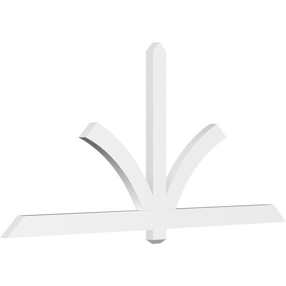 84"W x 38 1/2"H x 2"D x 4"F, 11/12 Pitch, Redmond Architectural Grade PVC Gable Bracket