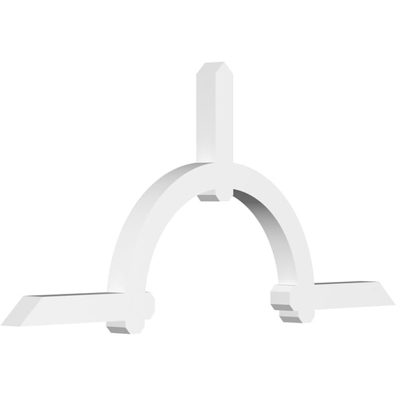 84"W x 38 1/2"H x 4"D x 4"F, 11/12 Pitch, Ericson Architectural Grade PVC Gable Bracket