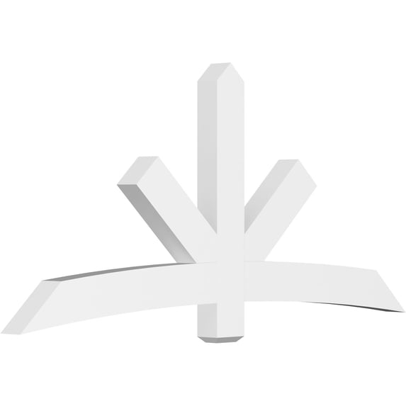 84"W x 38 1/2"H x 4"D x 6"F, 11/12 Pitch, Alberta Architectural Grade PVC Gable Bracket