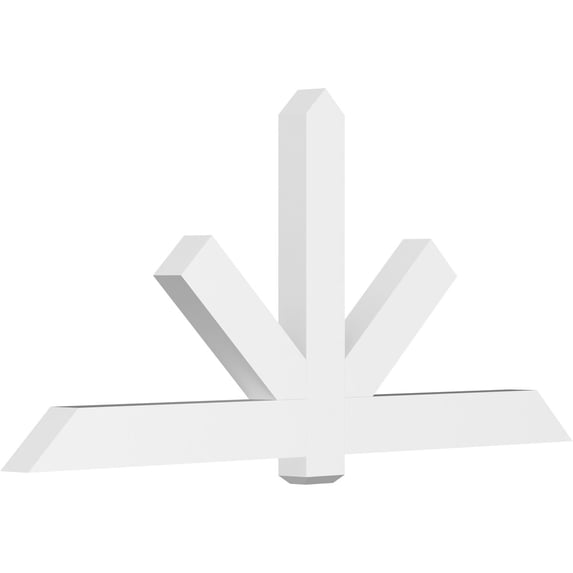 84"W x 38 1/2"H x 4"D x 6"F, 11/12 Pitch, Kennewick Architectural Grade PVC Gable Bracket