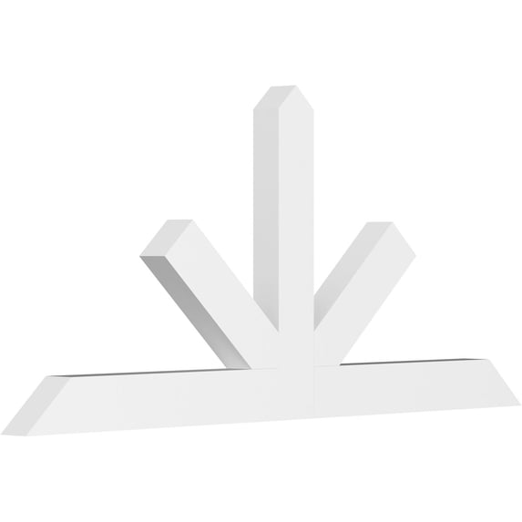 84"W x 38 1/2"H x 4"D x 6"F, 11/12 Pitch, Saratoga Architectural Grade PVC Gable Bracket