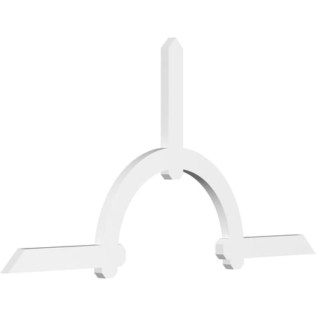 84"W x 42"H x 2"D x 4"F, 12/12 Pitch, Ericson Architectural Grade PVC Gable Bracket