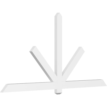 84"W x 42"H x 2"D x 4"F, 12/12 Pitch, Kennewick Architectural Grade PVC Gable Bracket