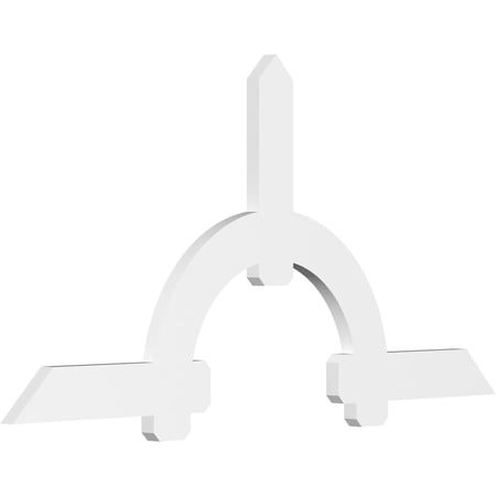 84"W x 42"H x 2"D x 6"F, 12/12 Pitch, Ericson Architectural Grade PVC Gable Bracket