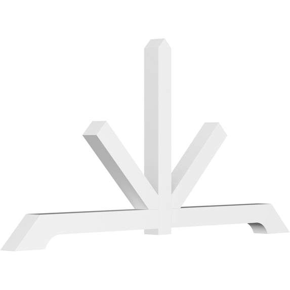 84"W x 42"H x 4"D x 4"F, 12/12 Pitch, Vanguard Architectural Grade PVC Gable Bracket