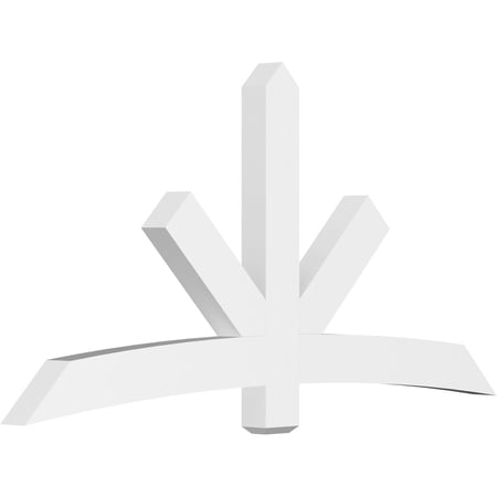 84"W x 42"H x 4"D x 6"F, 12/12 Pitch, Alberta Architectural Grade PVC Gable Bracket
