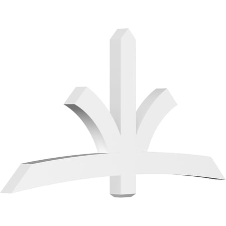 84"W x 42"H x 4"D x 6"F, 12/12 Pitch, Davenport Architectural Grade PVC Gable Bracket