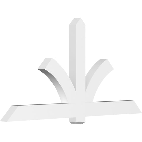 84"W x 42"H x 4"D x 6"F, 12/12 Pitch, Redmond Architectural Grade PVC Gable Bracket