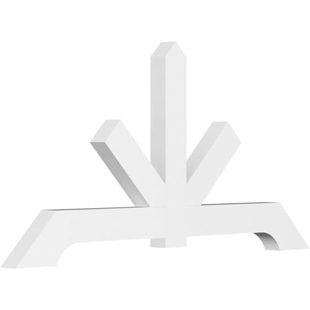 84"W x 42"H x 4"D x 6"F, 12/12 Pitch, Vanguard Architectural Grade PVC Gable Bracket