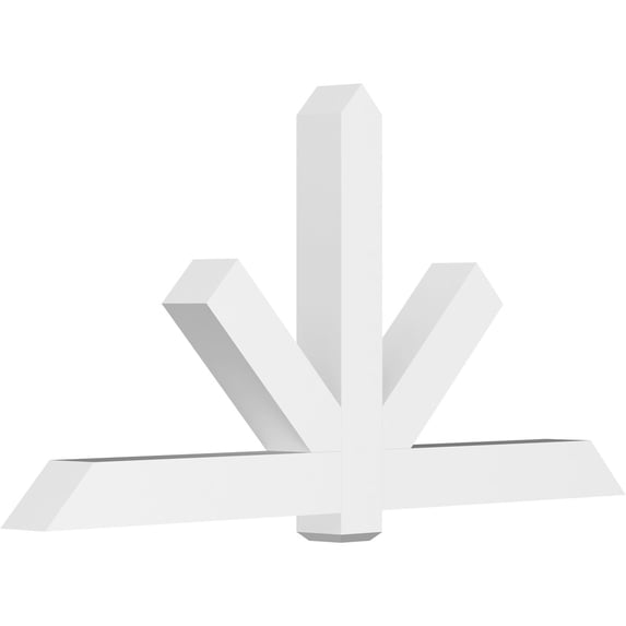 84"W x 42"H x 6"D x 6"F, 12/12 Pitch, Kennewick Architectural Grade PVC Gable Bracket
