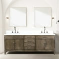 thumbnail image 1 of 84 In Wide Double Bath Vanity Grey Oak - White Quartz Top & Faucet Ample Storage With Shelf Advancement W X 22 D Two Cabinets And Four Drawers For Solution, 1 of 4
