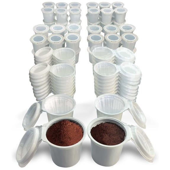 84 iFillCup Fillable K Cups - Ultrafine Filters for Sediment-Free Brewing, Universal K Cup Brewer Compatibility, DeepBrew Filter Holds 50% More Coffee for Stronger and Bigger Brews (White)
