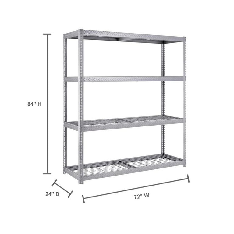 Edsal 5Shelf Steel Shelving Unit In Black (72 H X 48 W X, 56 OFF