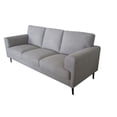 thumbnail image 1 of 84 in. Light Grey Linen & Black Sofa, 1 of 1