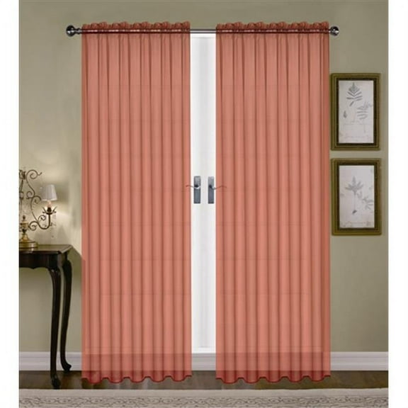 84 in. Monique Voile Panel in Cinnamon