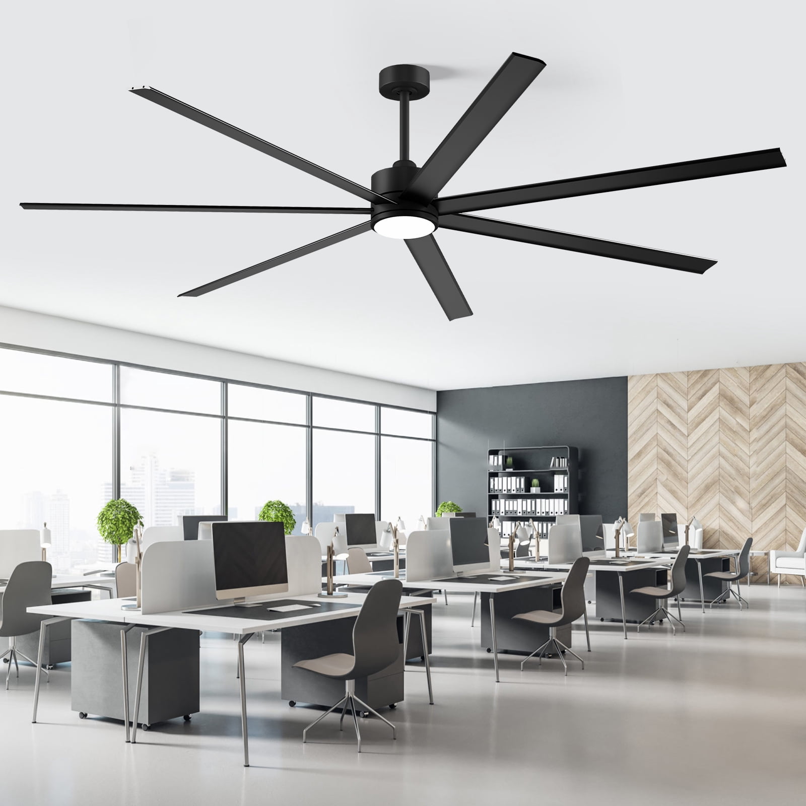 84 inch Industrial Large Ceiling Fan Aluminum 7 Blades Commercial ...