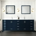 thumbnail image 1 of 84"w X 22"d Navy Blue Double Bath Vanity Featuring White Quartz Top And Faucet - 14 Drawers, 2 Cabinets, Soft Close, Scratch Stain Design 84 In. W 22 D With, 1 of 7
