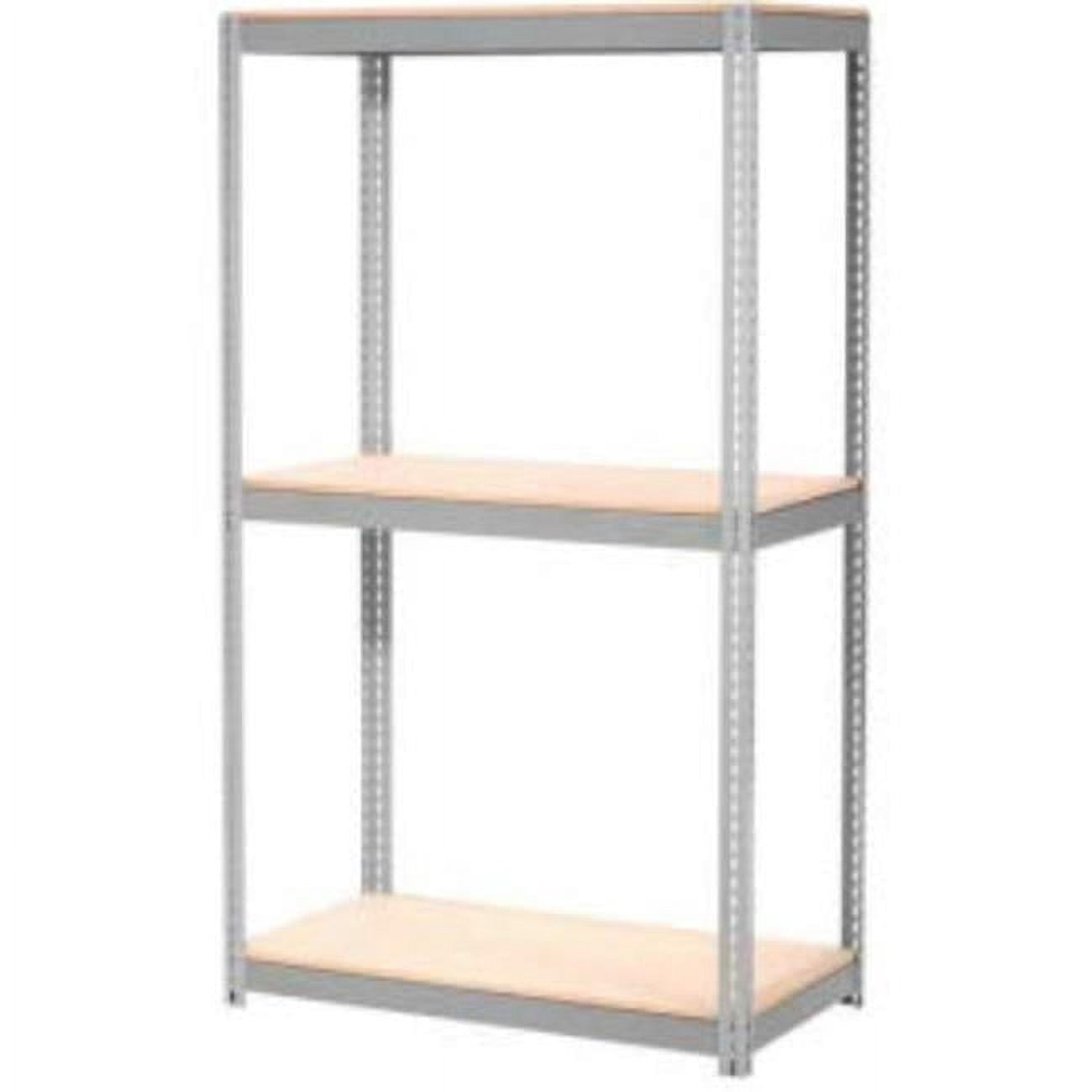 Starter Racking 84 x 36 x 12 in. Expandable 3 Level Starter Rack with Wood Deck, Gray ...