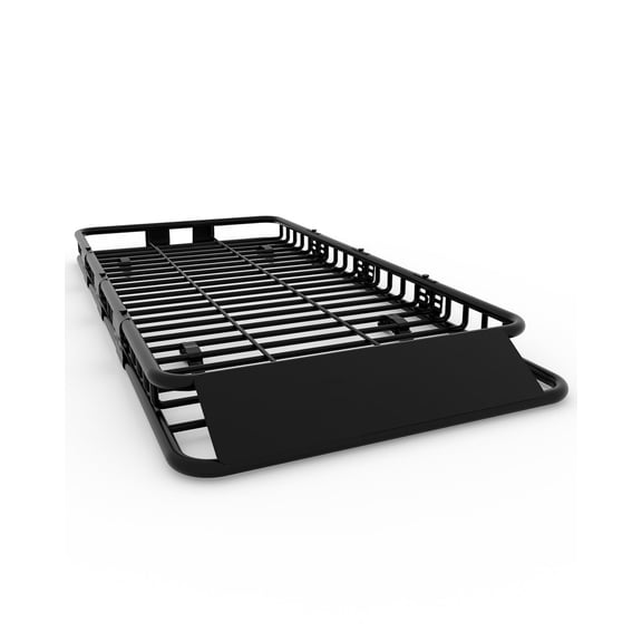 84" x 39" Heavy Duty Steel Roof Rack Cargo Basket for SUVs & Trucks - 200 lbs Capacity, Overlanding Rooftop Carrier with Rear Reflectors, Black