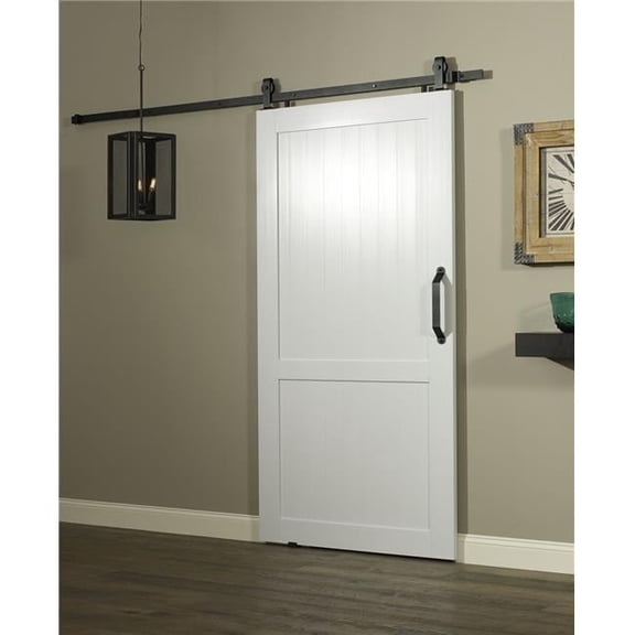 84 x 42 in. White H-Style PVC Barn Door Kit