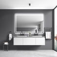 thumbnail image 1 of 84 x 48 Inch LED Bathroom Mirror with Front and Backlight, Wall Mounted Vanity, 1 of 8