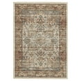 thumbnail image 1 of 84 x 63 Inches Polypropylene Rug with Medallion Print Brown and Beige- Saltoro Sherpi, 1 of 5