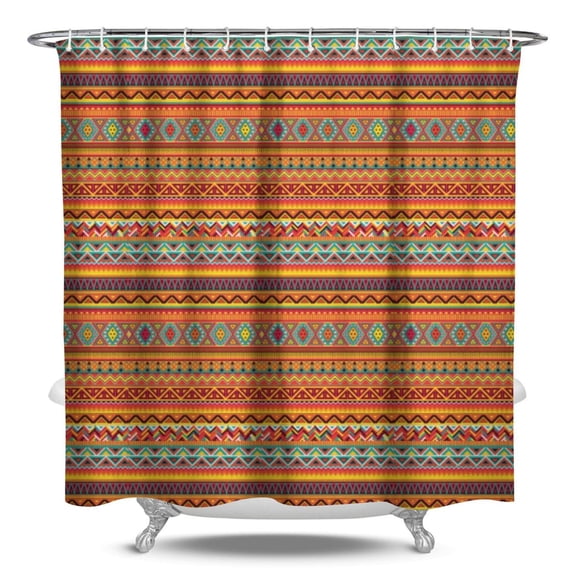 84" x 72" Boho Chic Rustic Home Decor Shower Curtain Waterproof Machine Washable Quick-Dry
