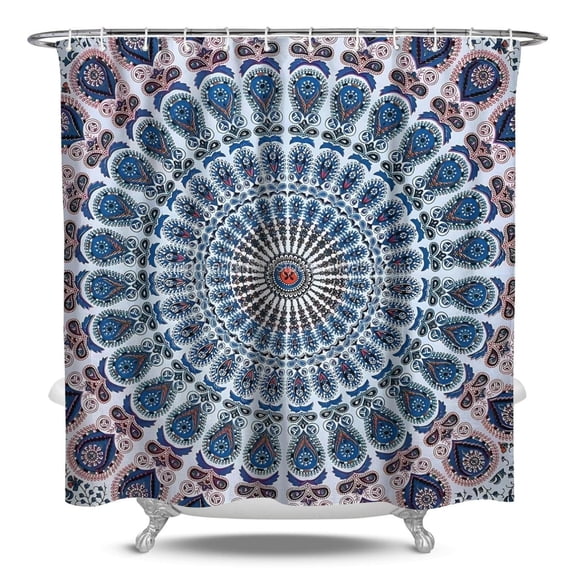 84" x 72" Boho Chic Rustic Home Decor Shower Curtain Waterproof Machine Washable with 12 Hooks